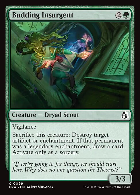 Carte Singole Magic ENG - Reality Fracture - Budding Insurgent (FRA 099)