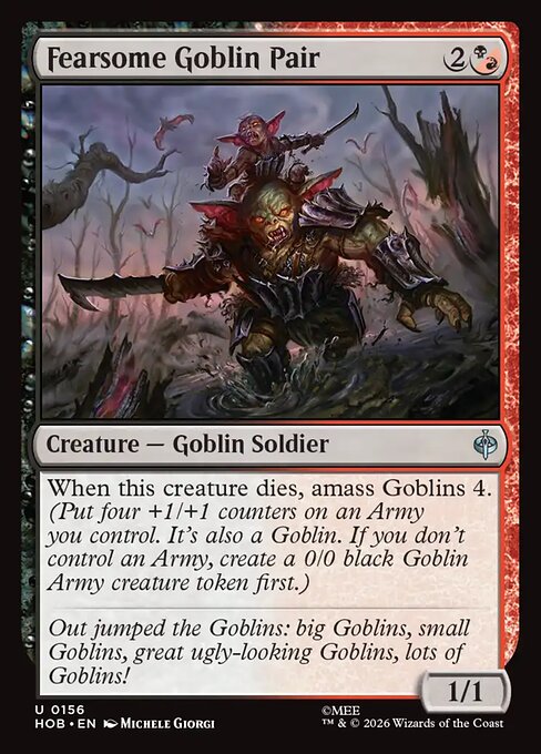 Fearsome Goblin Pair HOB 156 Regular - Magic The Hobbit carta singola ENG