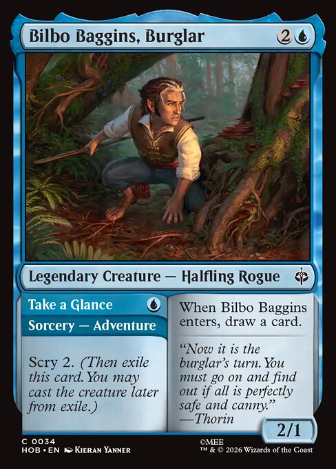 Bilbo Baggins, Burglar // Take a Glance HOB 034 Foil - Magic The Hobbit carta singola ENG