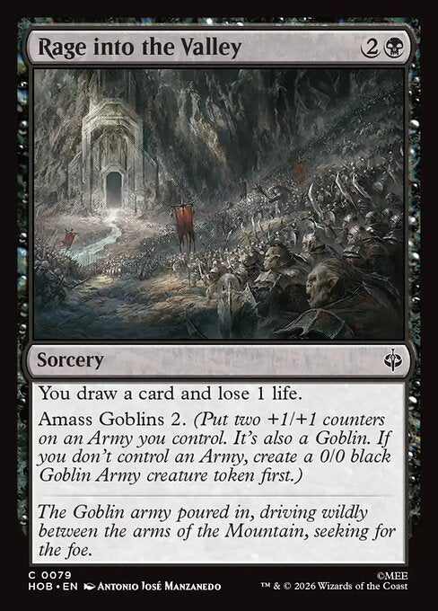 Rage into the Valley HOB 079 Foil - Magic The Hobbit carta singola ENG