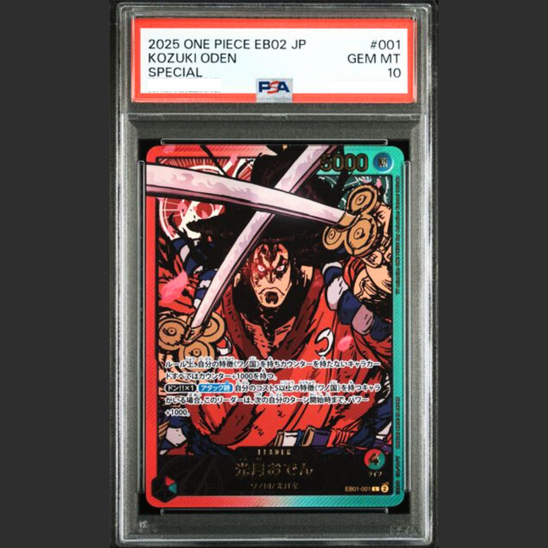 PSA 10 - One Piece JAP - EB02 - #001 KOZUKI ODEN - ALTERNATE ART
