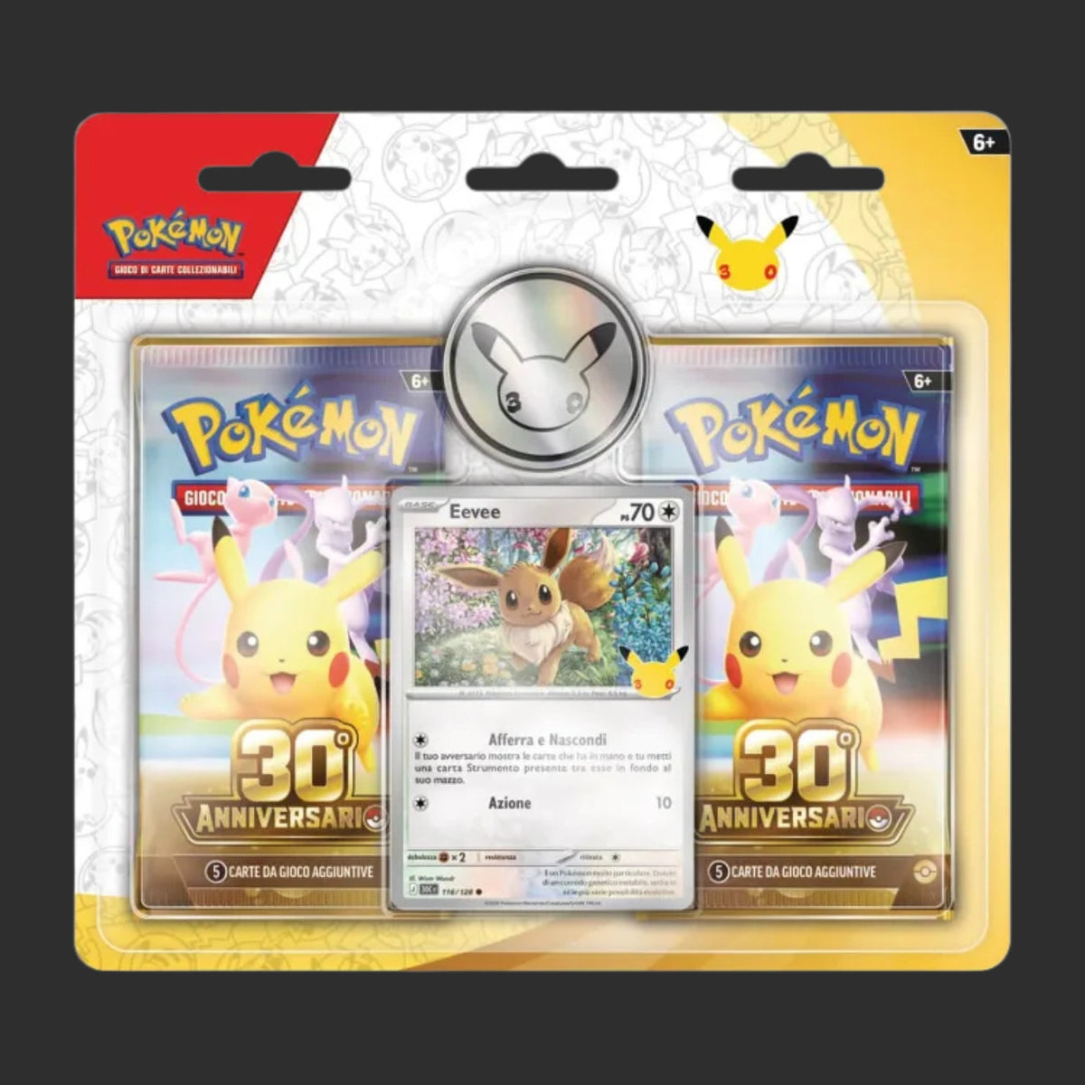 Pokémon 30° Anniversario - Blister Eevee 2 Buste - ITA