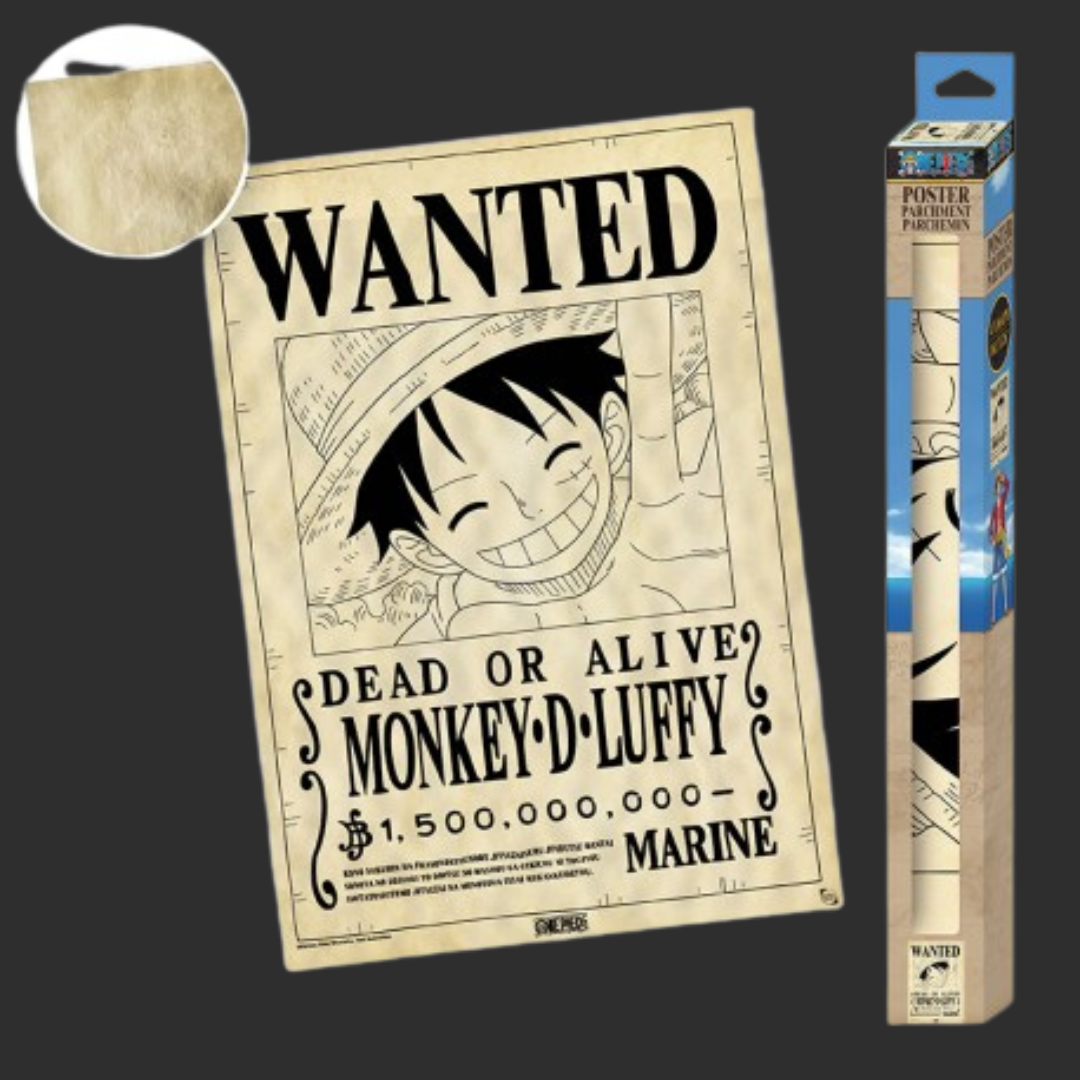 One Piece Poster Pergamena: Wanted Luffy (66x46)
