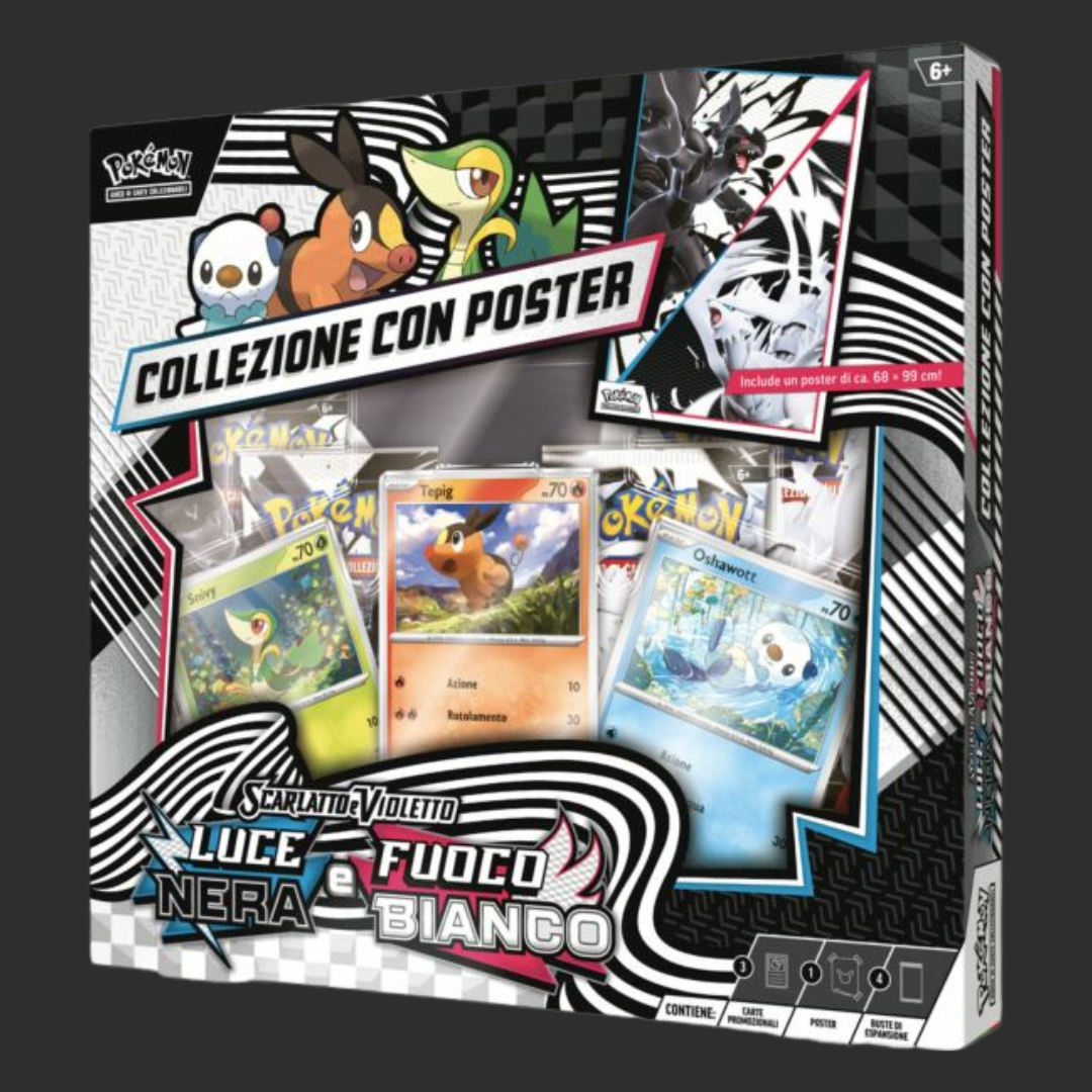 Pokémon TCG – Collezione Starter Luce Nera & Fuoco Bianco con Poster – Ita