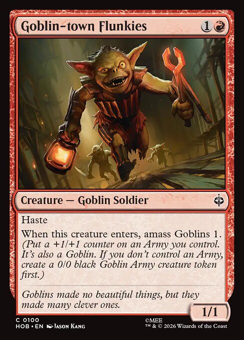 Goblin-town Flunkies HOB 100 Foil - Magic The Hobbit carta singola ENG
