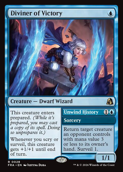 Carte Singole Magic ENG - Reality Fracture - Diviner of Victory // Unwind History (FRA 028)
