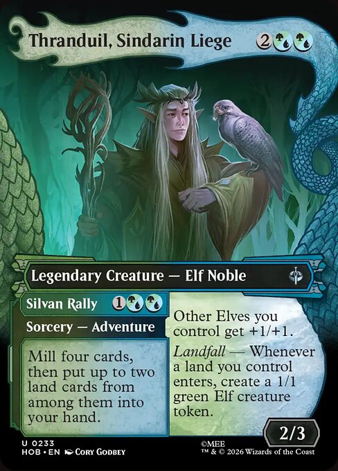 Thranduil, Sindarin Liege // Silvan Rally HOB 233 Regular - Magic The Hobbit carta singola ENG