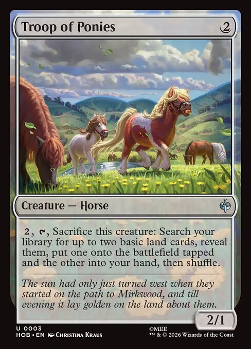 Troop of Ponies HOB 003 Regular - Magic The Hobbit carta singola ENG