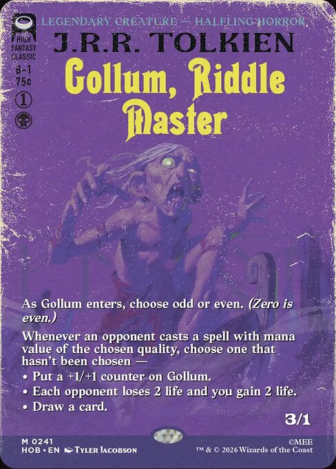 Gollum, Riddle Master HOB 241 Foil - Magic The Hobbit carta singola ENG