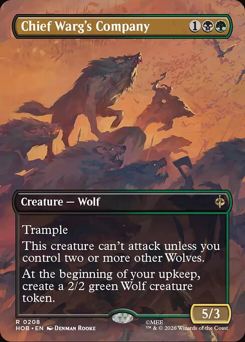 Chief Warg's Company HOB 208 Regular - Magic The Hobbit carta singola ENG