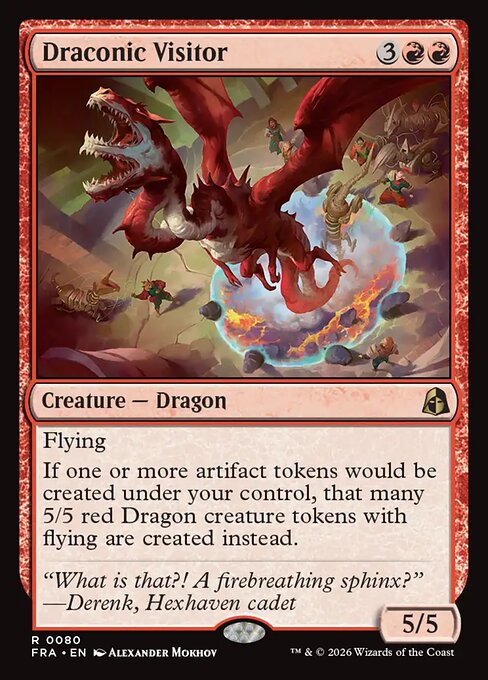 Carte Singole Magic ENG - Reality Fracture - Draconic Visitor (FRA 080)