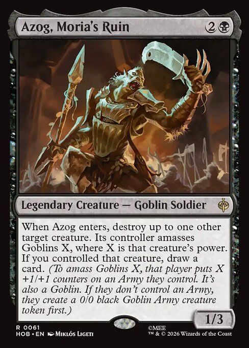 Azog, Moria's Ruin HOB 061 Foil - Magic The Hobbit carta singola ENG