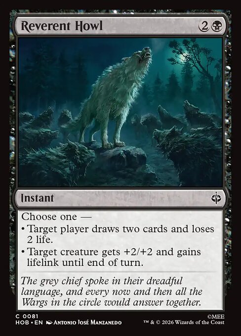 Reverent Howl HOB 081 Foil - Magic The Hobbit carta singola ENG