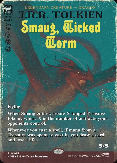Smaug, Wicked Worm HOB 245 Foil - Magic The Hobbit carta singola ENG