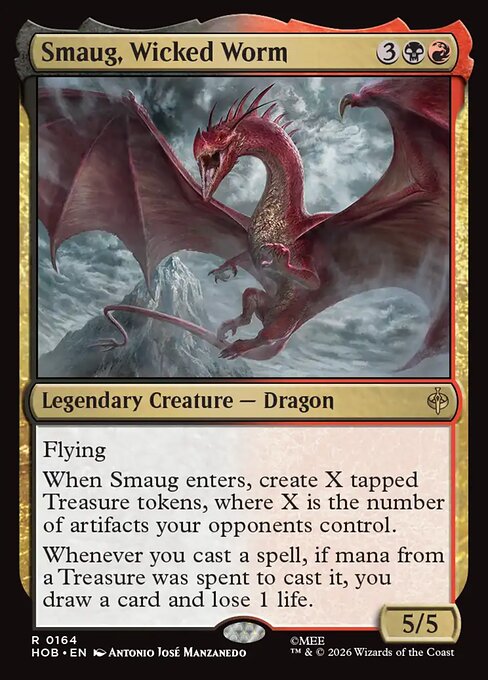 Smaug, Wicked Worm HOB 164 Foil - Magic The Hobbit carta singola ENG