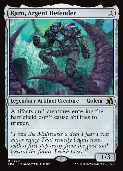 Carte Singole Magic ENG - Reality Fracture - Karn, Argent Defender (FRA 279)