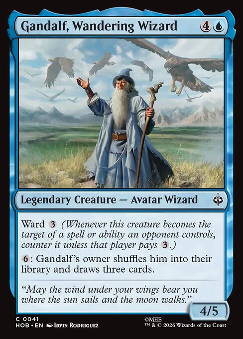 Gandalf, Wandering Wizard HOB 041 Foil - Magic The Hobbit carta singola ENG