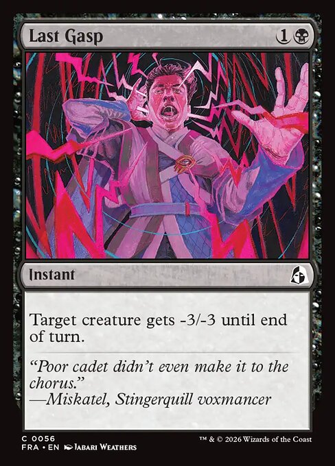 Carte Singole Magic ENG - Reality Fracture - Last Gasp (FRA 056)