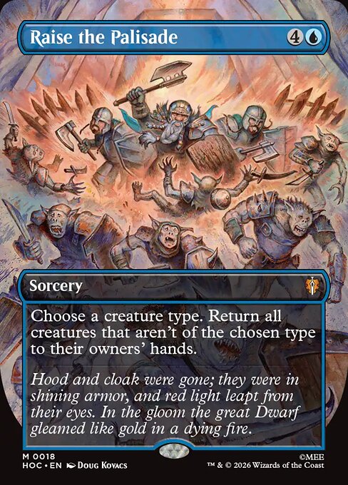 Raise the Palisade HOC 018 Foil - Magic The Hobbit carta singola ENG