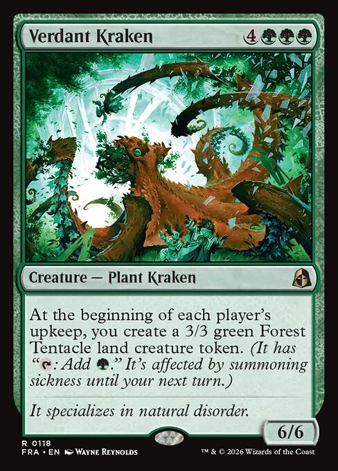 Carte Singole Magic ENG - Reality Fracture - Verdant Kraken (FRA 118)