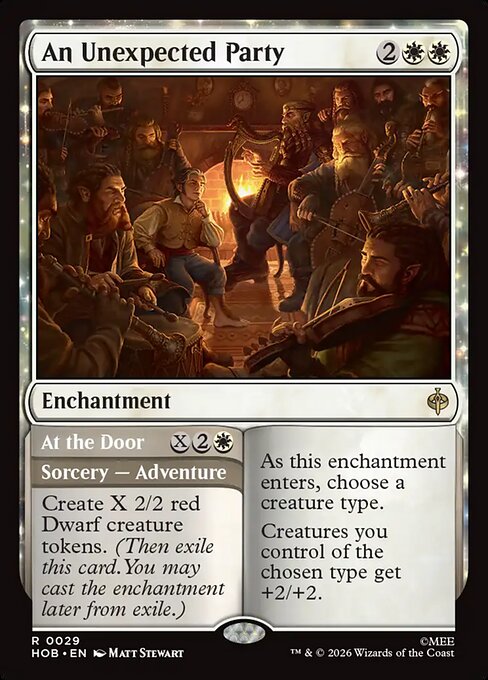 An Unexpected Party // At the Door HOB 029 Foil - Magic The Hobbit carta singola ENG