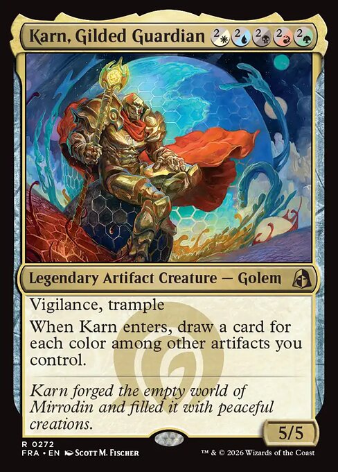 Carte Singole Magic ENG - Reality Fracture - Karn, Gilded Guardian (FRA 272)
