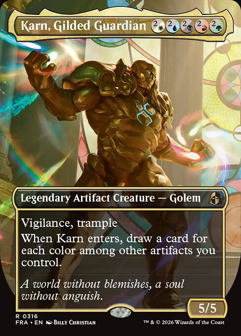 Carte Singole Magic ENG - Reality Fracture - Karn, Gilded Guardian (FRA 316)