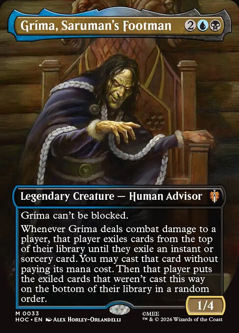 Gríma, Saruman's Footman HOC 033 Foil - Magic The Hobbit carta singola ENG