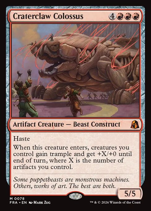 Carte Singole Magic ENG - Reality Fracture - Craterclaw Colossus (FRA 078)