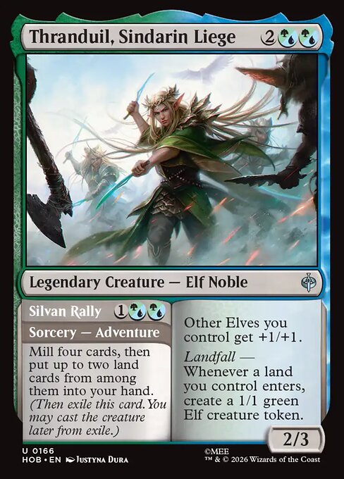 Thranduil, Sindarin Liege // Silvan Rally HOB 166 Foil - Magic The Hobbit carta singola ENG