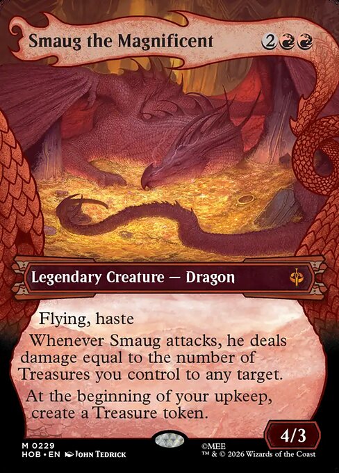 Smaug the Magnificent HOB 229 Foil - Magic The Hobbit carta singola ENG