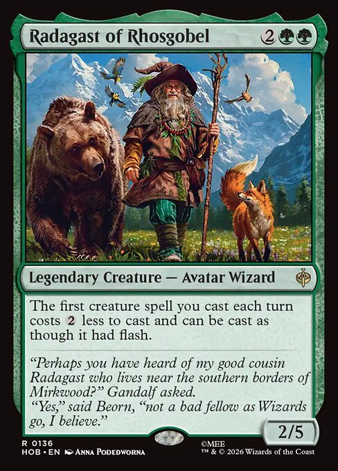 Radagast of Rhosgobel HOB 136 Regular - Magic The Hobbit carta singola ENG
