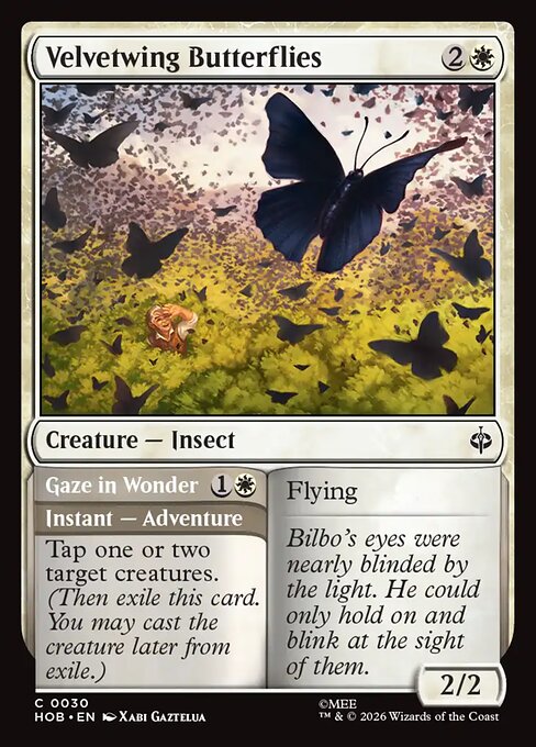 Velvetwing Butterflies // Gaze in Wonder HOB 030 Regular - Magic The Hobbit carta singola ENG