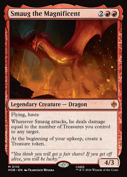 Smaug the Magnificent HOB 110 Foil - Magic The Hobbit carta singola ENG