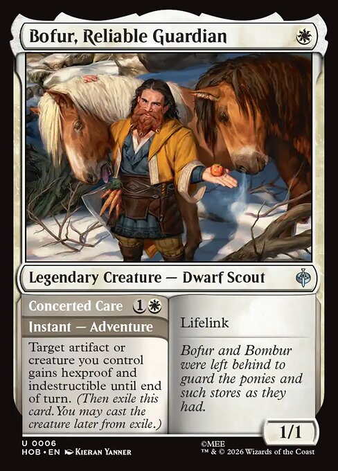 Bofur, Reliable Guardian // Concerted Care HOB 006 Regular - Magic The Hobbit carta singola ENG