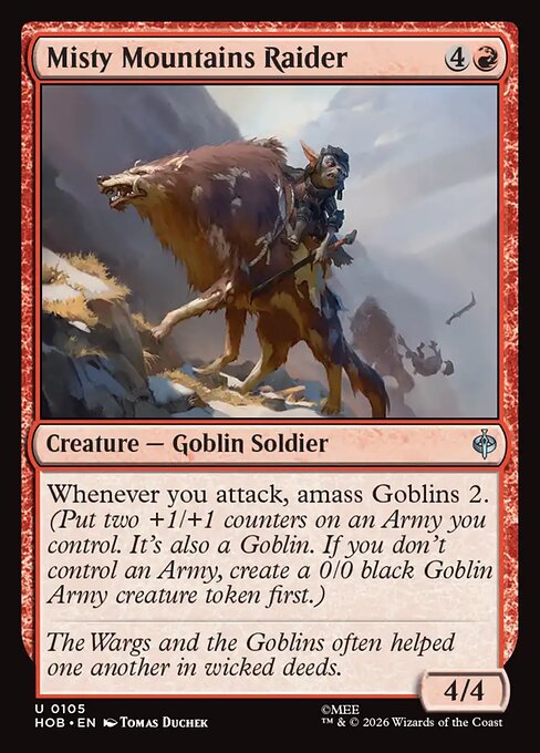 Misty Mountains Raider HOB 105 Foil - Magic The Hobbit carta singola ENG