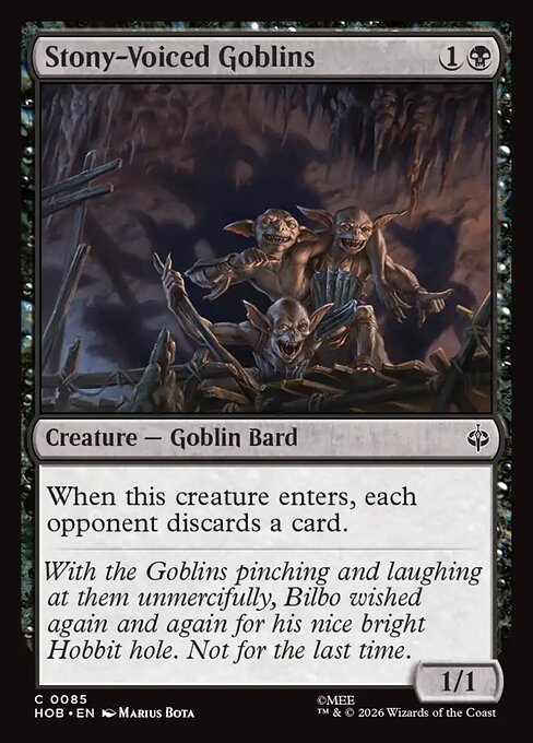 Stony-Voiced Goblins HOB 085 Foil - Magic The Hobbit carta singola ENG