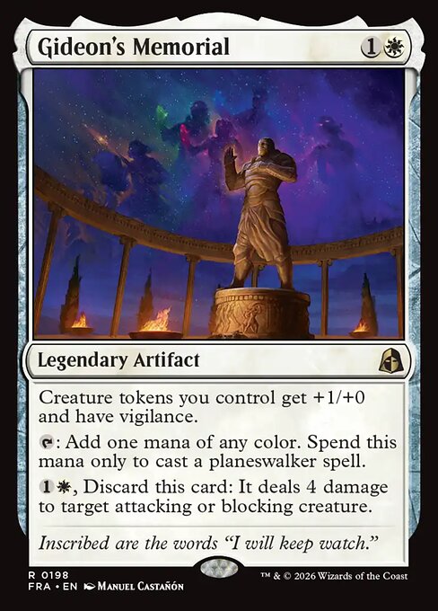 Carte Singole Magic ENG - Reality Fracture - Gideon's Memorial (FRA 198)
