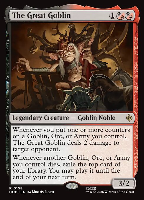 The Great Goblin HOB 158 Foil - Magic The Hobbit carta singola ENG