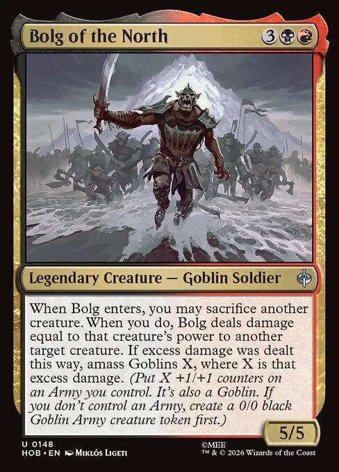 Bolg of the North HOB 148 Foil - Magic The Hobbit carta singola ENG