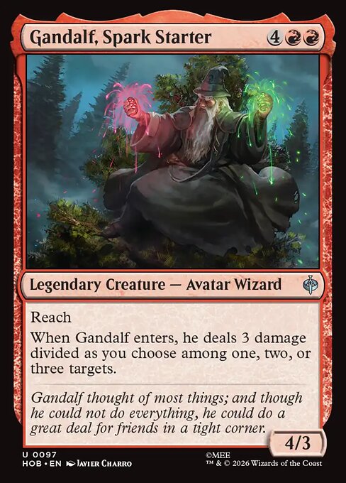 Gandalf, Spark Starter HOB 097 Foil - Magic The Hobbit carta singola ENG