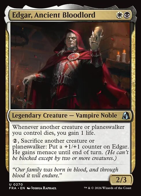 Carte Singole Magic ENG - Reality Fracture - Edgar, Ancient Bloodlord (FRA 270)