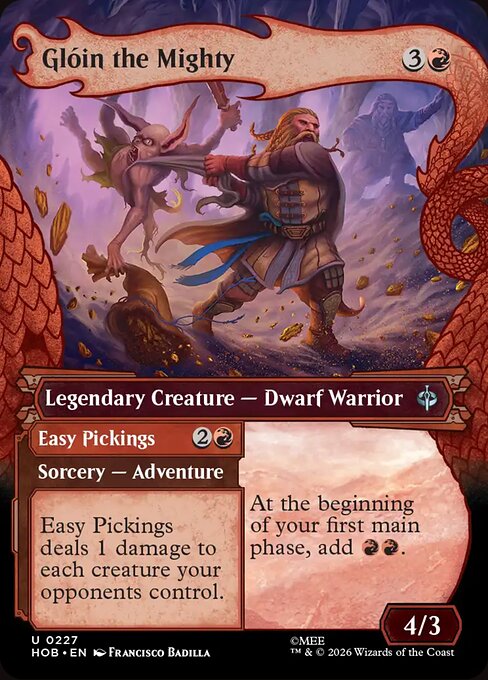 Glóin the Mighty // Easy Pickings HOB 227 Foil - Magic The Hobbit carta singola ENG