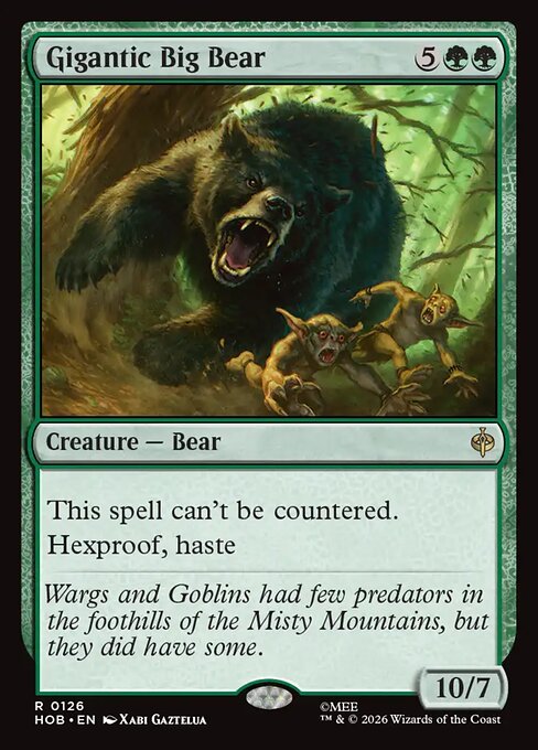 Gigantic Big Bear HOB 126 Regular - Magic The Hobbit carta singola ENG