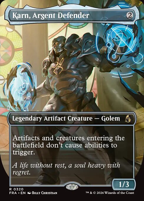 Carte Singole Magic ENG - Reality Fracture - Karn, Argent Defender (FRA 320)