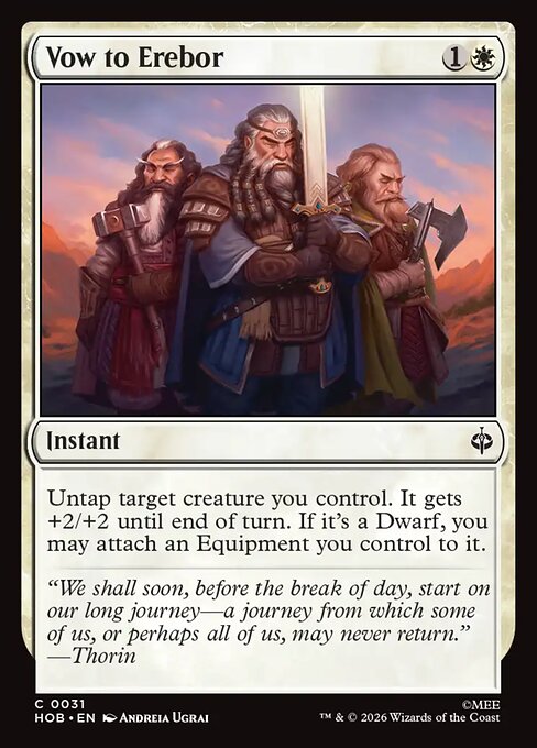 Vow to Erebor HOB 031 Foil - Magic The Hobbit carta singola ENG