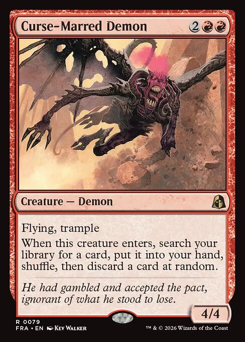 Carte Singole Magic ENG - Reality Fracture - Curse-Marred Demon (FRA 079)