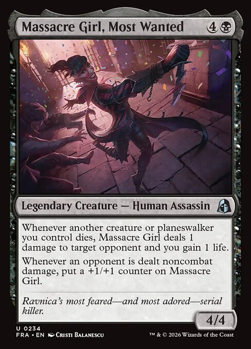 Carte Singole Magic ENG - Reality Fracture - Massacre Girl, Most Wanted (FRA 234)