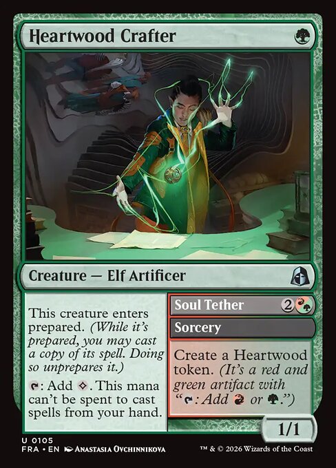 Carte Singole Magic ENG - Reality Fracture - Heartwood Crafter // Soul Tether (FRA 105)