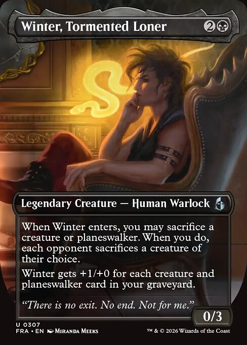 Carte Singole Magic ENG - Reality Fracture - Winter, Tormented Loner (FRA 307)